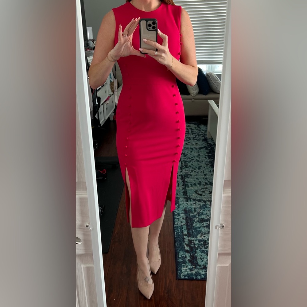 NWT Calvin Klein Hot Pink Sheath Dress